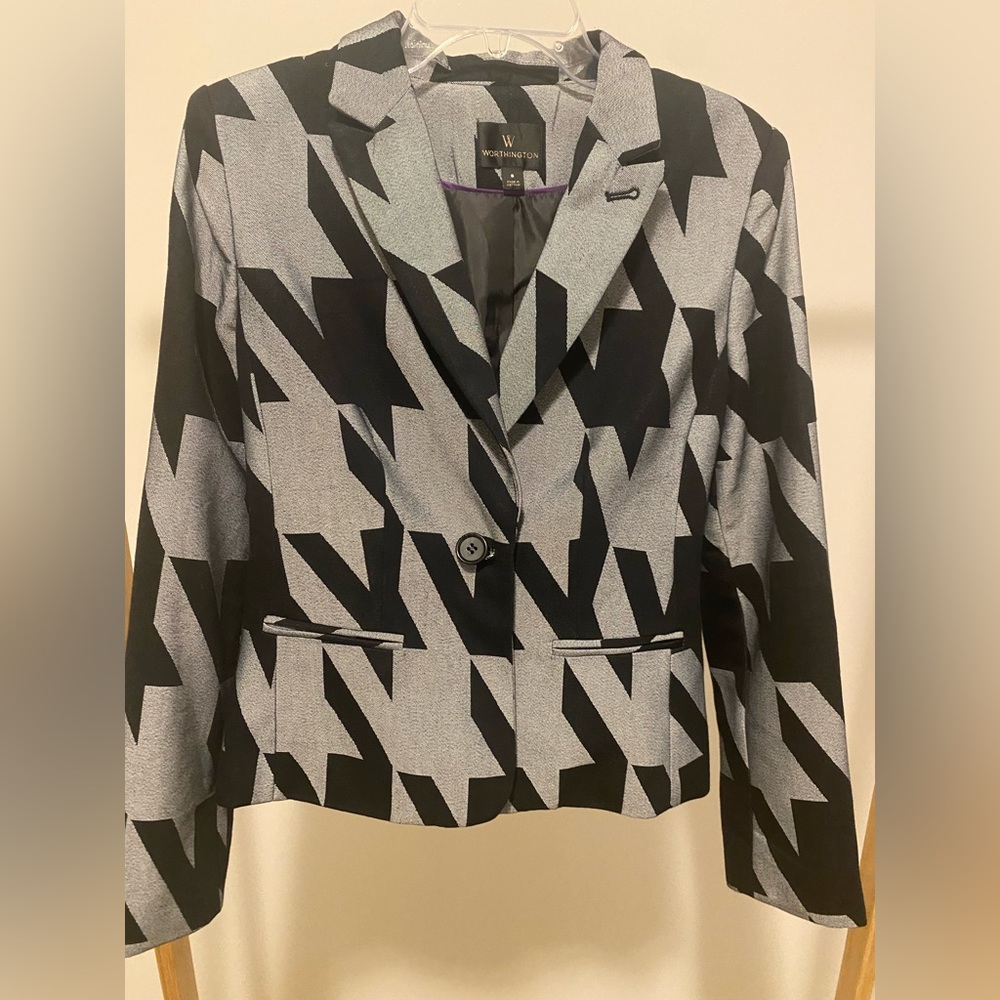 Worthington Houndstooth Blazer